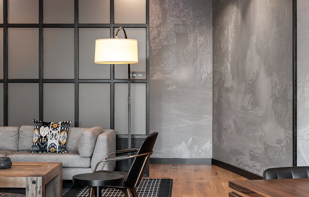 lounge space at the dorr hotel in door county wi